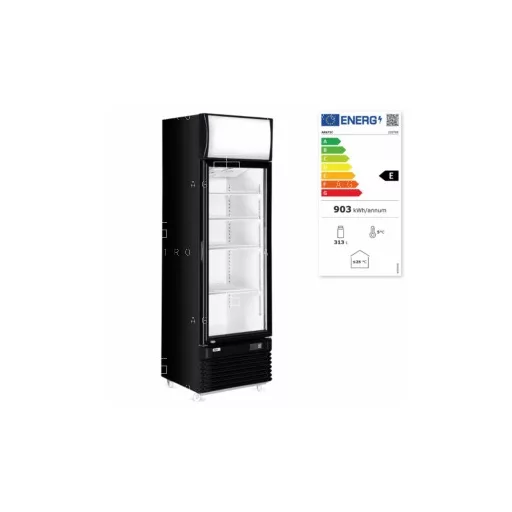  Üvegajtós hűtőszekrény - 254 liter - 578 x 605 x 1980 mm