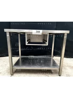 Rozsdamentes asztal alsó polccal