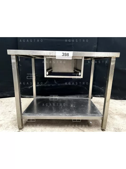 Rozsdamentes asztal alsó polccal