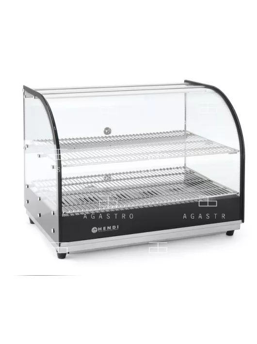 HENDI Kétszintes fűtött bemutatóvitrin 0- 85 °C, 0.4 kW