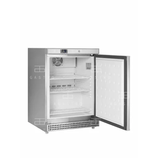 Rozsdamentes pult alatti fagyasztószekrény, 200 liter