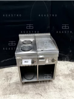Elektromos tűzhely 2 főzőzónával és rostlappal