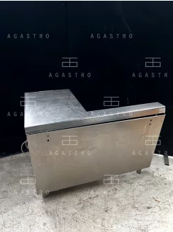 Rozsdamentes asztal, fiókkal és pénztárral