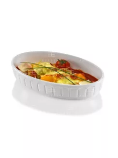HENDI Ovális porcelán sütőtál 