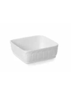 HENDI Négyzetes porcelán sütőtál - 165 x 165 x 70 mm