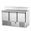Salátahűtő pult - 3 ajtóval, polietilén peremmel
