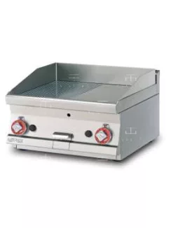   Gázüzemű rostlap - 2 zóna, 9 kW (keménykrómozott, sima és bordázott munkalap)