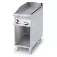   Elektromos rostlap nyitott tárolóval - 1 zóna, 7,5 kW (keménykrómozott, bordázott munkalap)