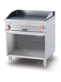   Elektromos rostlap nyitott tárolóval - 2 zóna, 11,1 kW (keménykrómozott, bordázott munkalap)