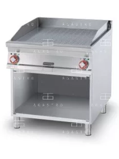   Elektromos rostlap nyitott tárolóval - 2 zóna, 15 kW (keménykrómozott, bordázott munkalap)