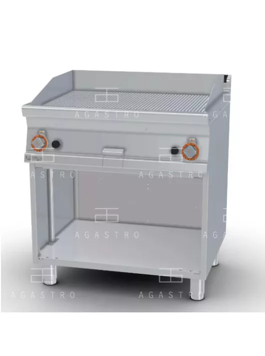 Gázüzemű rostlap nyitott tárolóval- 2 zóna, 14 kW (bordázott)