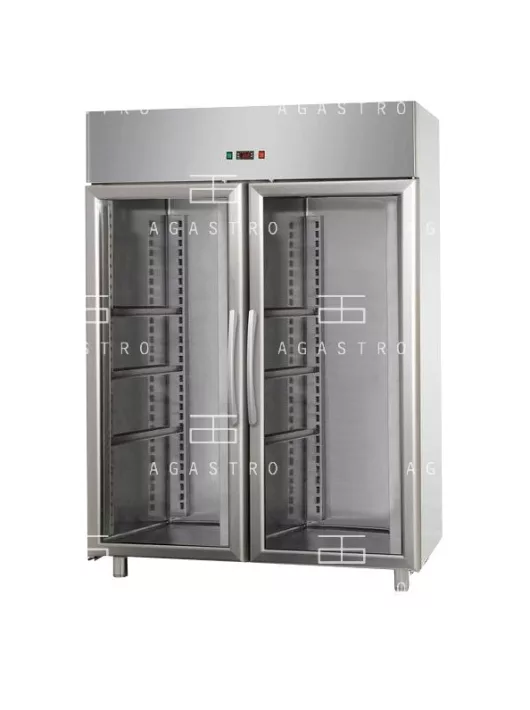 AF14EKOMTNPV Üvegajtós hűtővitrin - 1400 literes, (+43°C, 65% Rh) 0 ... +10 °C hűtéstartománnyal, 1420 x 800 x 2030/2100 mm, 0.57 kW