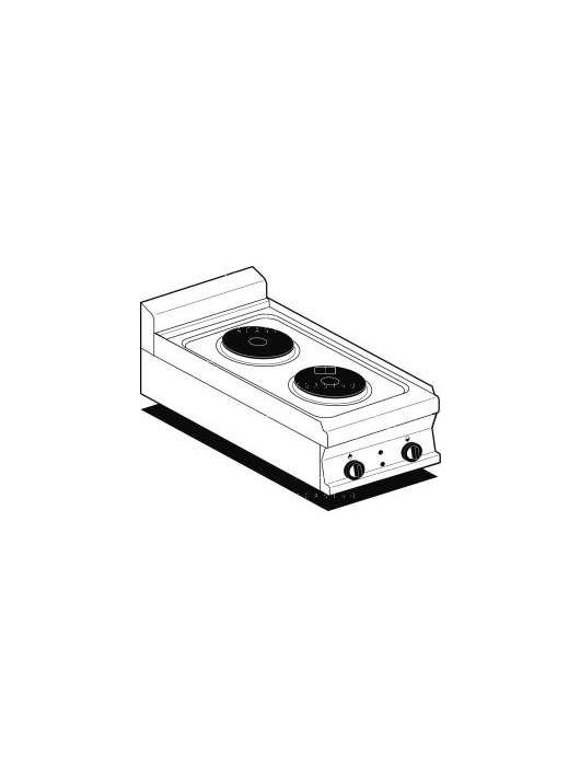 Elektromos asztali tűzhely - 2 főzőlap, 3 kW