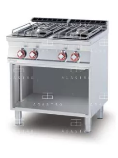  Álló gázüzemű tűzhely, nyitott tárolóval - 4 égőfej, 22 kW