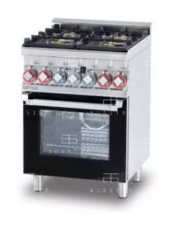   Gázüzemű tűzhely, elektromos multifunkciós sütővel - 4 égőfej, 21 kW