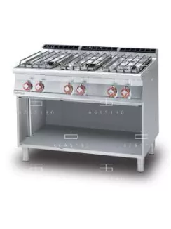   Álló gázüzemű tűzhely, nyitott tárolóval - 6 égőfej, 35 kW