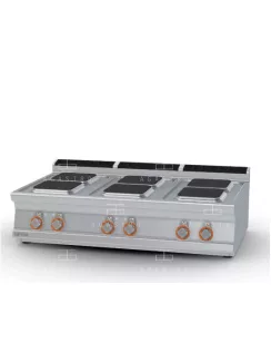 Asztali elektromos tűzhely - 6 főzőlap, 15,6 kW