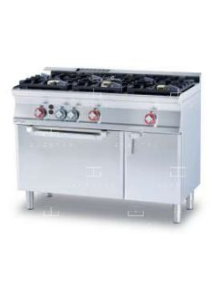   Gázüzemű tűzhely, statikus sütővel, tárolóval - 3 égőfej, 31 kW