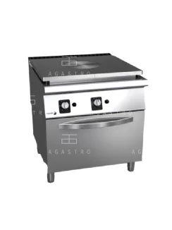   Gázüzemű francia lapos tűzhely sütővel GN 2/1 - 1 zóna, 19,6 kW