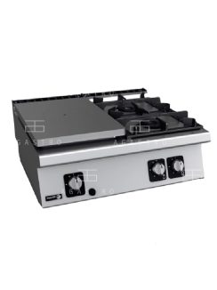   Gázüzemű francia lapos tűzhely 2 égőfejjel - 1 zóna, 18,5 kW