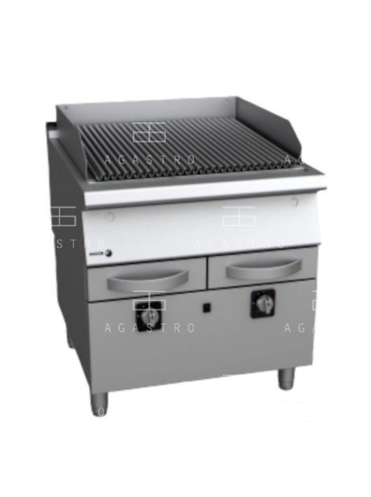 Álló gázüzemű grillsütő (inox) - 2 zóna - 16,2 kW