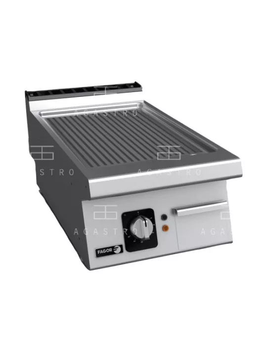 Asztali elektromos rostlap (krómozott) - 1 zóna - bordázott - 5 kW