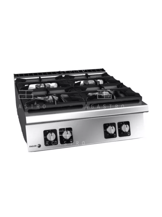 Asztali gázüzemű tűzhely - 4 égőfej, 28,7 kW