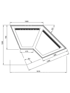   C-1 CL NZ/90/CH CARMELLA Külső sarokpult (90°) (+25°C, 60% Rh) +4 ... +10 °C hűtéstartománnyal, 1.8 m²