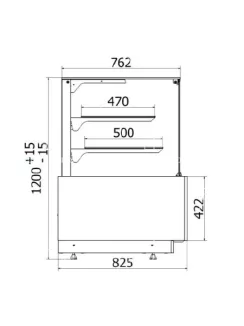 C-1 LMM 60/NE LUMINA MINI - Semleges süteményespult