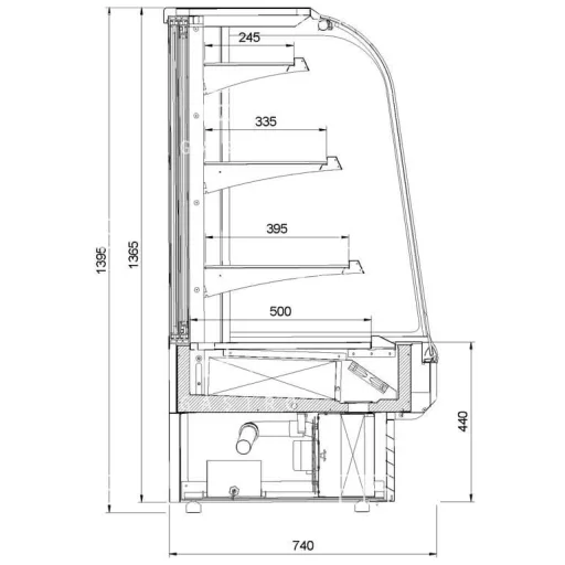C-1 TS/Z 60/NE TOSTI - Semleges süteményespult