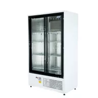   CC 1200 SGD Csúszó üvegajtós, rozsdamentes hűtővitrin (+25°C, 60% Rh) +1 ... +10 °C, 1200 x 650 x 1990 mm