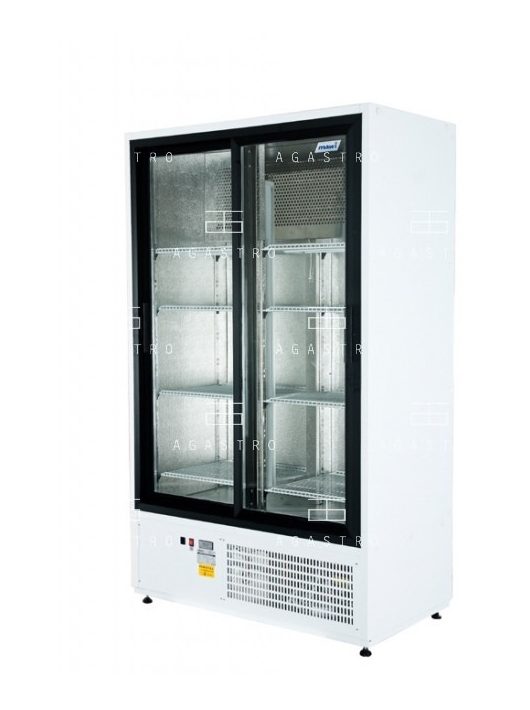 CC 1200 SGD Csúszó üvegajtós, rozsdamentes hűtővitrin (+25°C, 60% Rh) +1 ... +10 °C, 1200 x 650 x 1990 mm