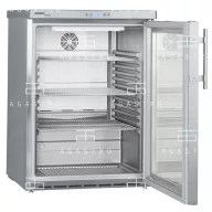   LIEBHERR (FKUv 1663) - Pult alá helyezhető rozsdamentes üvegajtós hűtő - 148 literes, 600 × 615 × 830 mm