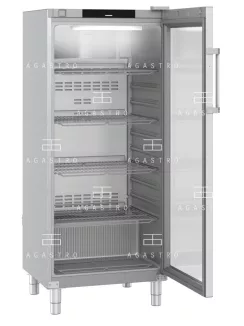   LIEBHERR (FRFCvg 5511) - Üvegajtós rozsdamentes hűtőszekrény - 600 literes, 747 × 769 × 1818 mm