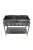 Földgázos, álló, hatégős lángossütő 2 db acélserpenyővel és olajleeresztő csappal