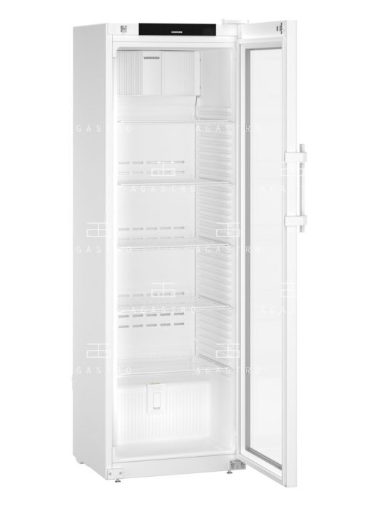 LIEBHERR (HMFvh 4011) - Gyógyszerészeti hűtőszekrény üvegajtóval - 420 literes, 597 × 654 × 1884 mm