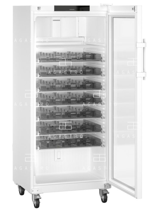 LIEBHERR (HMFvh 5511) - Gyógyszerészeti hűtőszekrény üvegajtóval, fiókokkal - 588 literes, 747 × 769 × 1793 mm