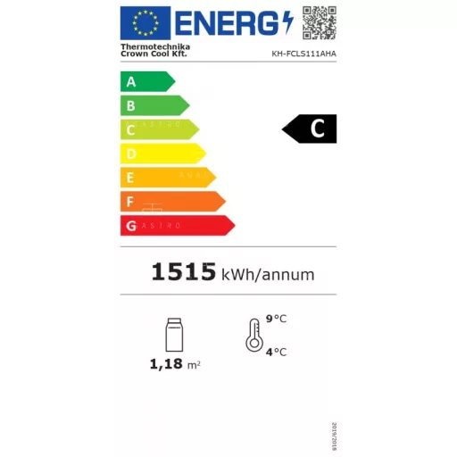 KH-CLS111ASA - Üvegajtós hűtővitrin - 803 liter