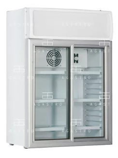  KH-VC100 GDCA Csúszó üvegajtós, felépítményes hűtővitrin - 100 literes, (+30°C, 55% Rh) +1 ... +10 °C hűtéstartománnyal,  650 x 405 x 940 mm