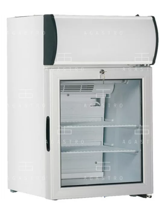 KH-VC60 GDCA - Üvegajtós hűtőszekrény reklámfelépítménnyel - 57 literes, 455 x 475 x 715 mm