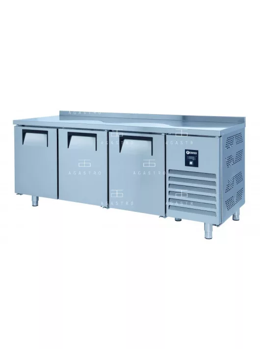 KHP-RC3SD INOX - 3 ajtós hűtött munkaasztal - 515 literes, 0.66 kW