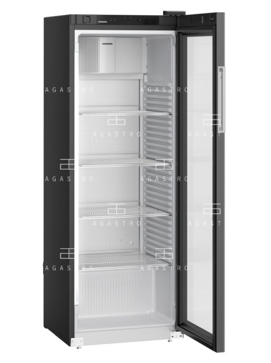 LIEBHERR (MRFvd 3511) - Fekete üvegajtós hűtőszekrény - 347 literes, 597 × 654 × 1684 mm