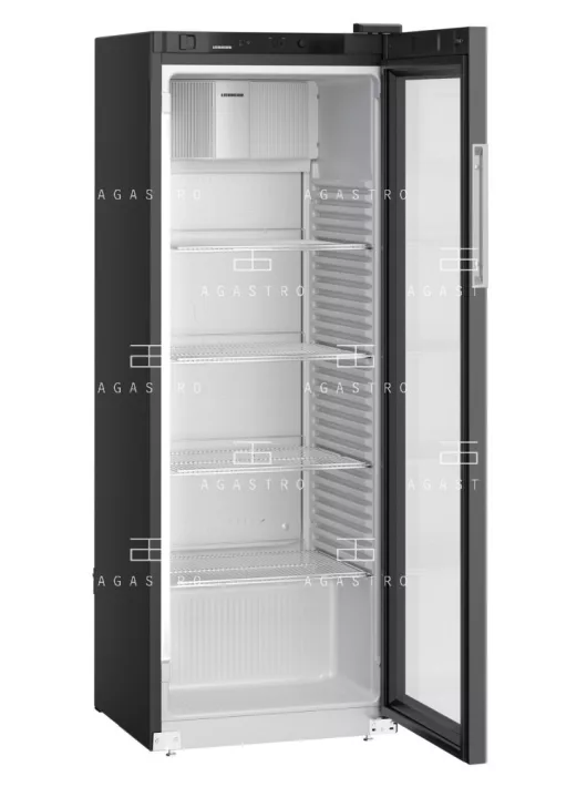 LIEBHERR (MRFvd 3511-744) - Fekete üvegajtós hűtőszekrény - 347 literes, 597 × 654 × 1684 mm
