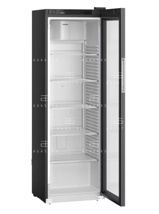 LIEBHERR (MRFvd 4011-744) - Fekete üvegajtós hűtőszekrény - 400 literes, 597 × 654 × 1884 mm