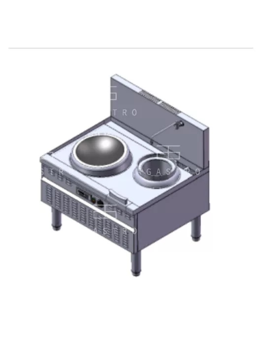 Indukciós wok tűzhely, 15 kW