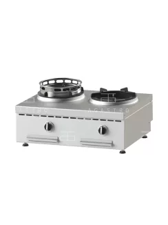 Gázüzemű wok tűzhely, 2 x 13 kW