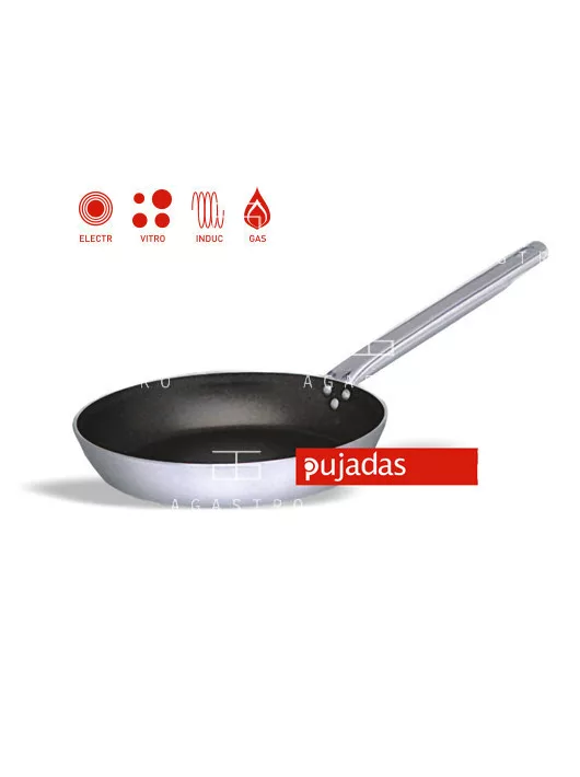 Alumínium serpenyő tapadásmentes bevonattal, indukciós főzőlapon is használható d.28 x5 h cm