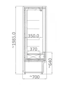 RCH-5D - Hűtött faliregál - 915 x 685 x 1985 mm, 1,42 m²