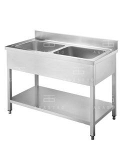   Kétmedencés mosogató 100 x 60 cm-es fedlap, 2 db 40 x 40 x 25 cm-es medencével