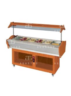   SB-H 220 Melegentartó kocsi + 30 / + 90 °C, hűtéstartománnyal 2200x900x850/1310 mm, 6 x GN 1/1